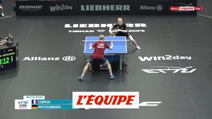 Félix Lebrun en quarts - Tennis de table - Championnats d'Europe