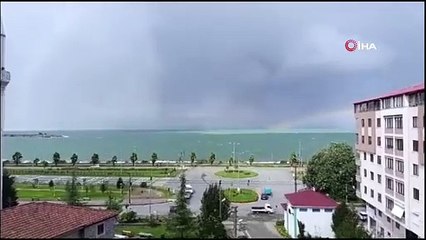 Rize'de doğa olayları peş peşe geldi! Fırtına ve dolu, hayatı olumsuz etkiledi!