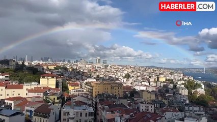 İstanbul'da Yağmurun Ardından Gökkuşağı Sürprizi