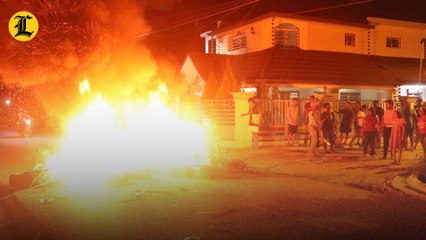 Residentes queman neumáticos y protestan en sector de Dajabón para exigir asfaltado de calles