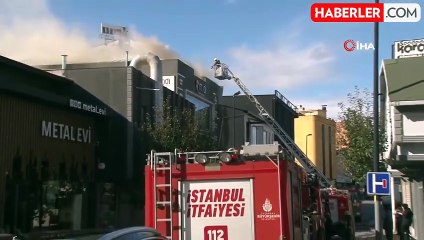 Ümraniye'de Mobilya Atölyesinde Yangın Çıktı