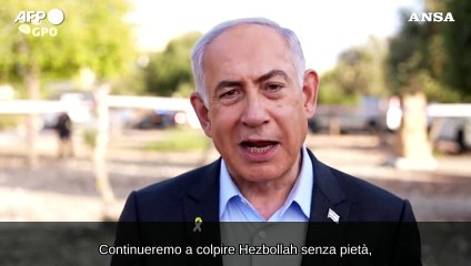 Netanyahu:  "Continueremo a colpire Hezbollah ovunque, anche a Beirut"