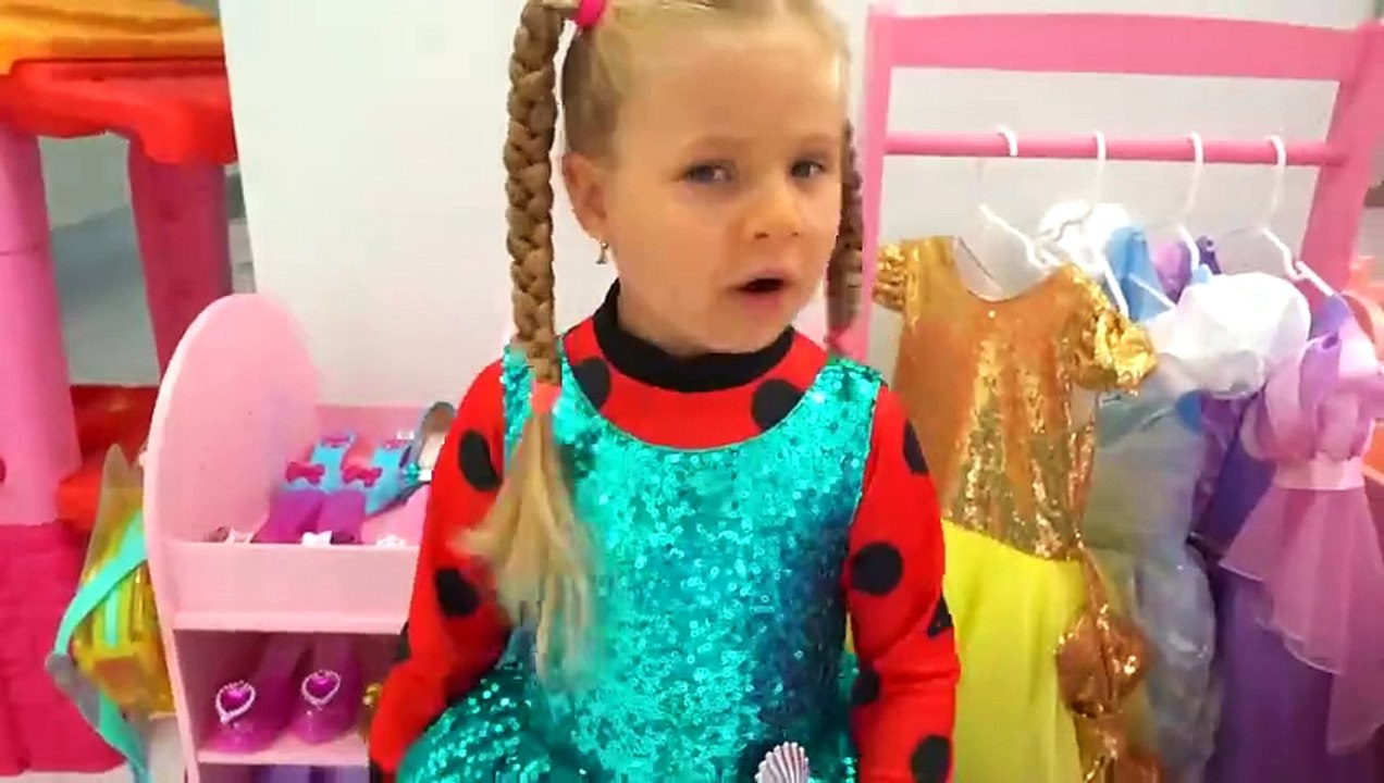 Diana as Ladybug jumped out of the tablet