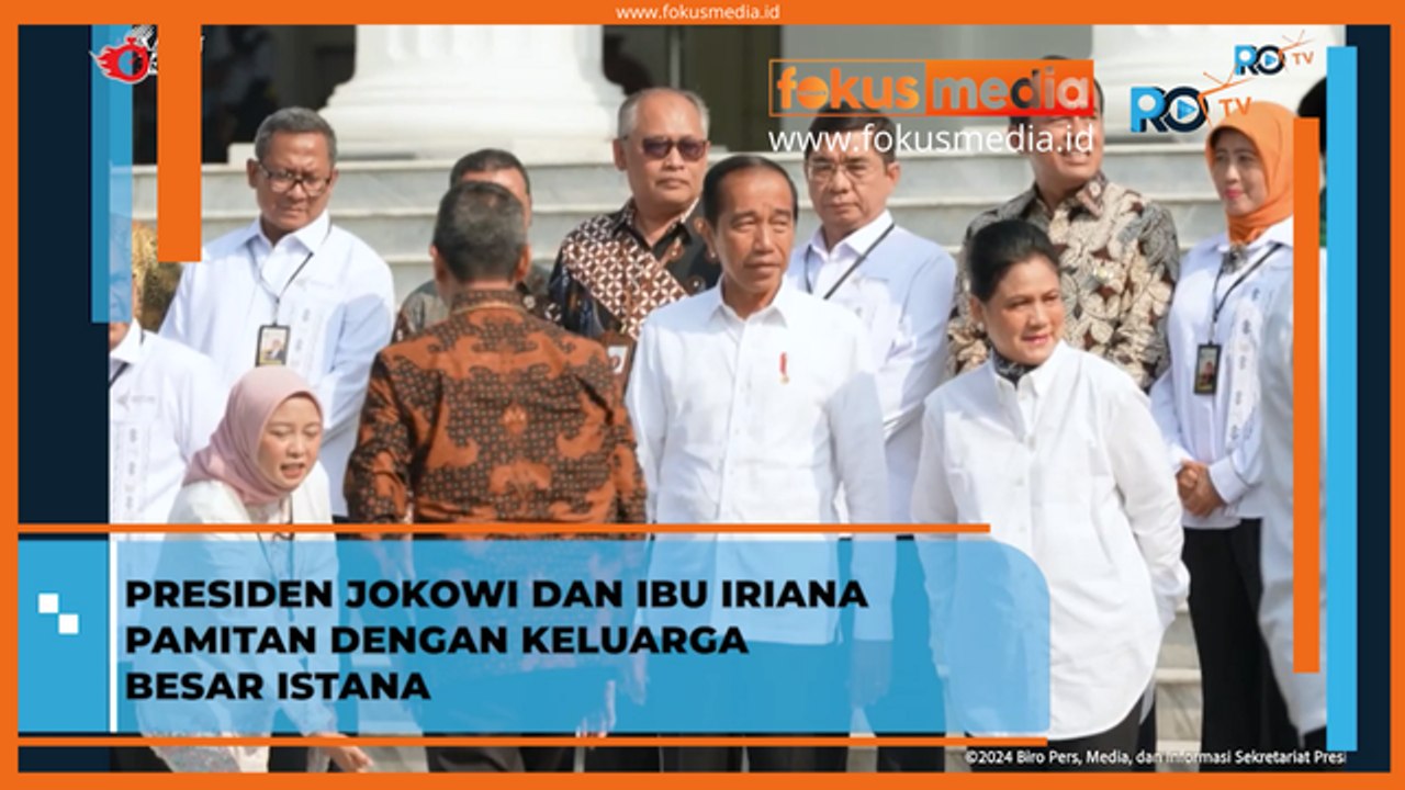 Presiden Jokowi dan Ibu Iriana Pamitan dengan Keluarga Besar Istana