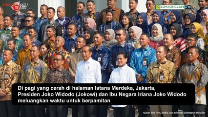Momen Jokowi dan Ibu Iriana Pamitan dengan Keluarga Istana