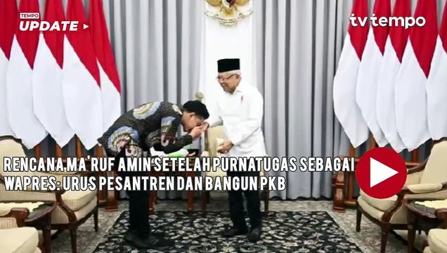 Rencana Ma'ruf Amin setelah Purnatugas sebagai Wapres: Urus Pesantren dan Bangun PKB