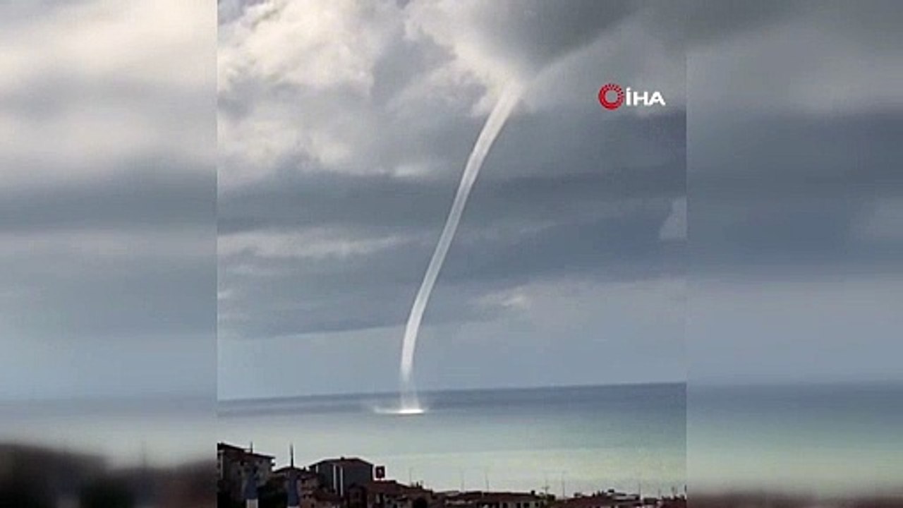 Zonguldak'da denizde oluşan devasa hortum görenleri korkuttu