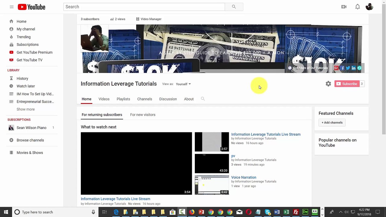 8 - Creating A Channel Trailer -Captivate With YouTube Live Advanced Edition