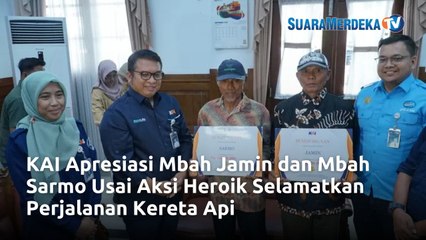 KAI Apresiasi Mbah Jamin dan Mbah Sarmo Usai Aksi Heroik Selamatkan Perjalanan Kereta Api