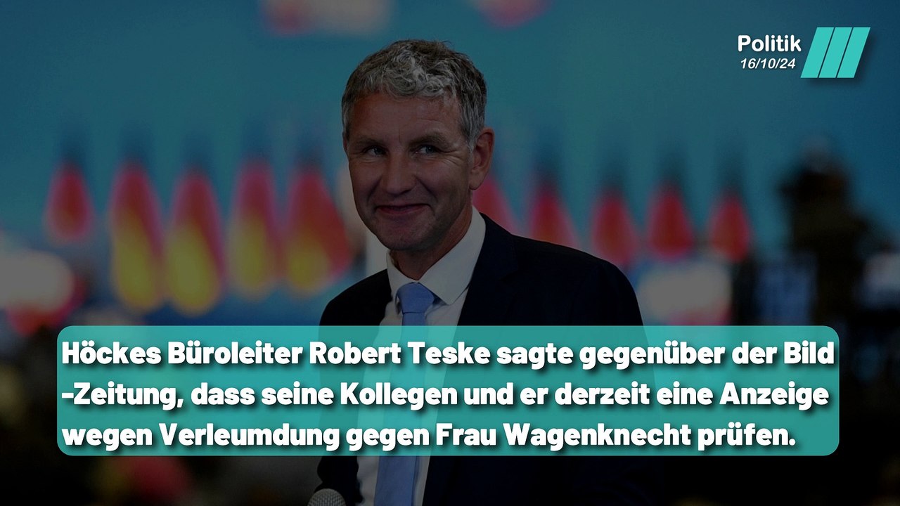 Die Spannungen zwischen Höcke und Wagenknecht eskalieren