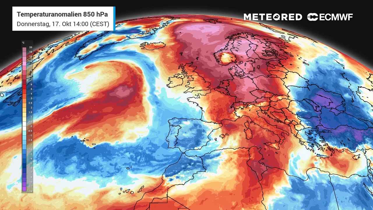 Extreme höhenwärme für die aktuelle jahreszeit
