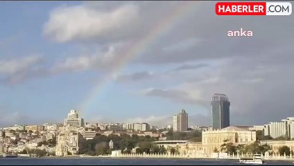 İstanbul Boğazı'nda Gökkuşağı Görüntüleri
