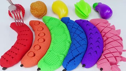 ASMR RAINBOW  KINETIC SAND WITH DIFFERENT SHAPES