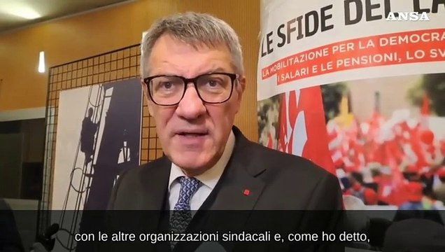 Manovra, Landini: La Cgil e' pronta a uno sciopero generale