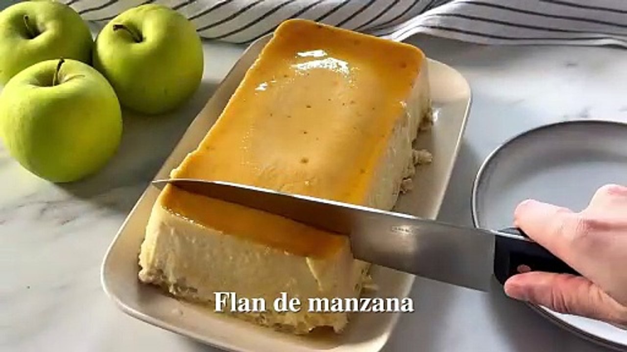 Flan de manzana