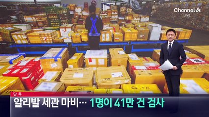 [단독]알리발 세관 마비…1명이 41만 건 검사
