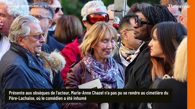 Michel Blanc : Détails de l'arrivée de la troupe du Splendid à la cérémonie religieuse, où un seul membre a parlé