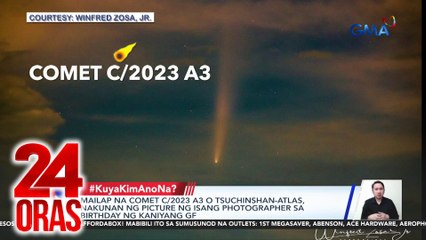 Mailap na Comet C/2023 A3 o Tsuchinshan-Atlas, nakunan ng picture ng isang photographer sa birthday ng kaniyang gf | 24 Oras