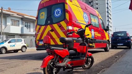 Colisão entre bicicleta elétrica e Clio é registrada no Maria Luiza