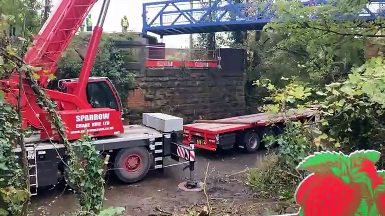 Strawberry Line bridge installation