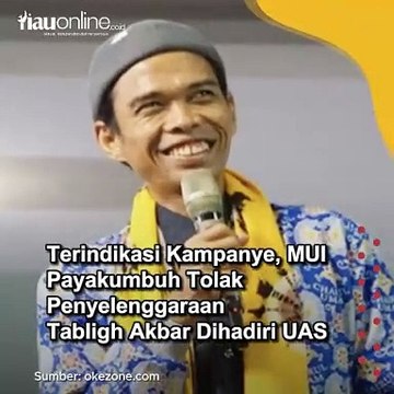 Terindikasi Kampanye, MUI Payakumbuh Tolak Penyelenggaraan Tabligh Akbar Dihadiri UAS