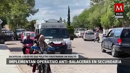 Policías frustran en intento de asalto cerca de una secundaria en Jerez, Zacatecas