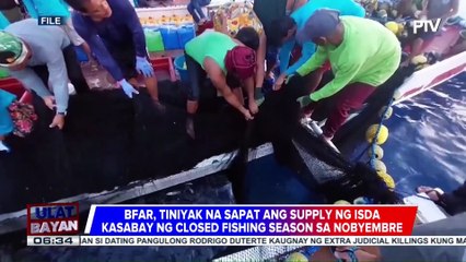 BFAR, tiniyak na sapat ang supply ng isda kasabay ng closed fishing season sa Nobyembre