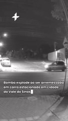 Bomba explode ao ser arremessada em carro estacionado em cidade do Vale do Sinos