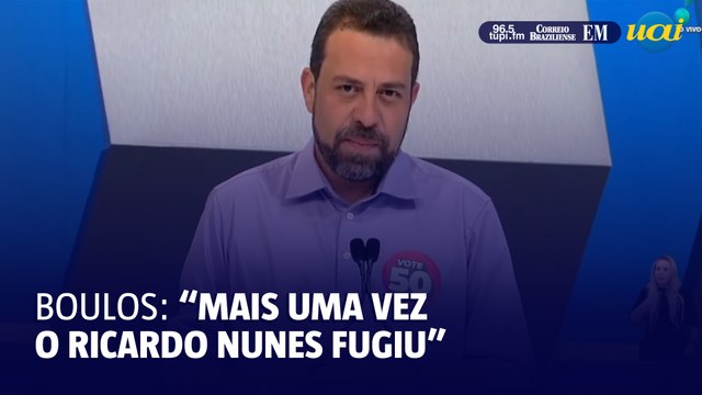 Boulos alfineta Nunes: 'Mais uma vez o Ricardo Nunes fugiu'