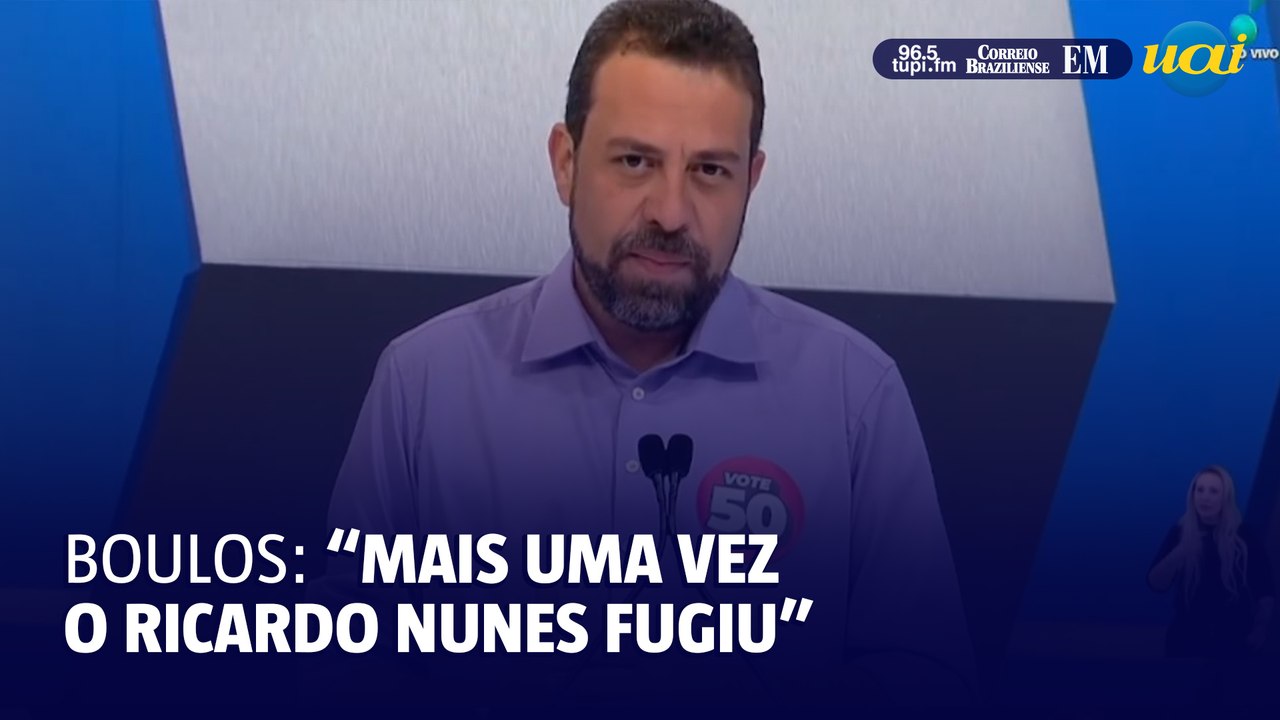 Boulos alfineta Nunes: 'Mais uma vez o Ricardo Nunes fugiu'