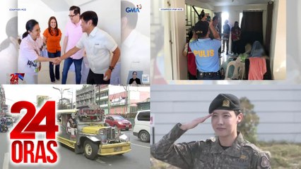 24 Oras: (Part 1) PBBM at ex-VP Robredo, nagkita at nagkamayan sa Sorsogon; Consolidation ng mga jeepney, binuksan muli; Pagtatapos ng military service ni BTS J-Hope, atbp.