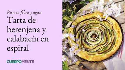 Tarta de berenjena y calabacín en espiral