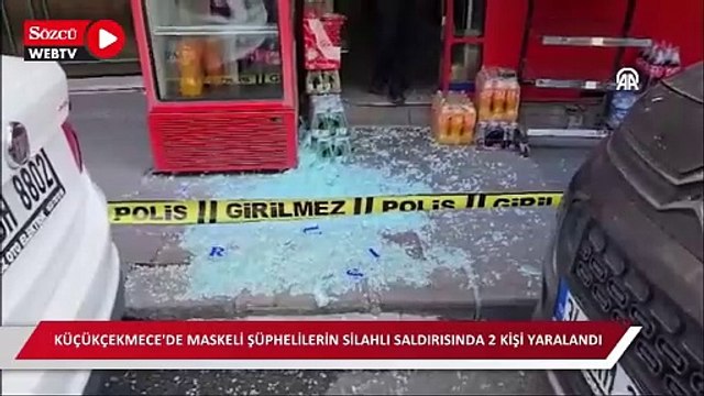 Küçükçekmece'de maskeli şüphelilerin silahlı saldırısında 2 kişi yaralandı