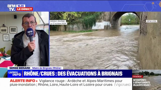 Crues dans le Rhône: Nous sommes dans une situation extrêmement difficile , explique le maire de Brignais
