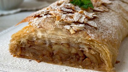 Strudel de manzana o apfelstrudel - Cocina Fácil