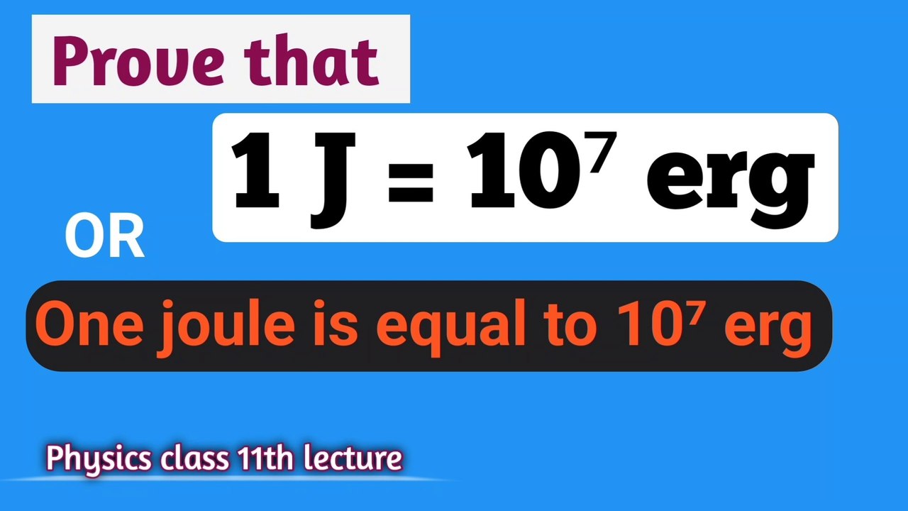 1 joule 10 7 ergs online