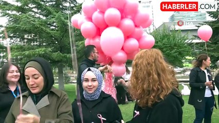 BURULAŞ'ta Meme Kanseri Farkındalığı İçin Pembe Balonlar Gökyüzüne Bırakıldı