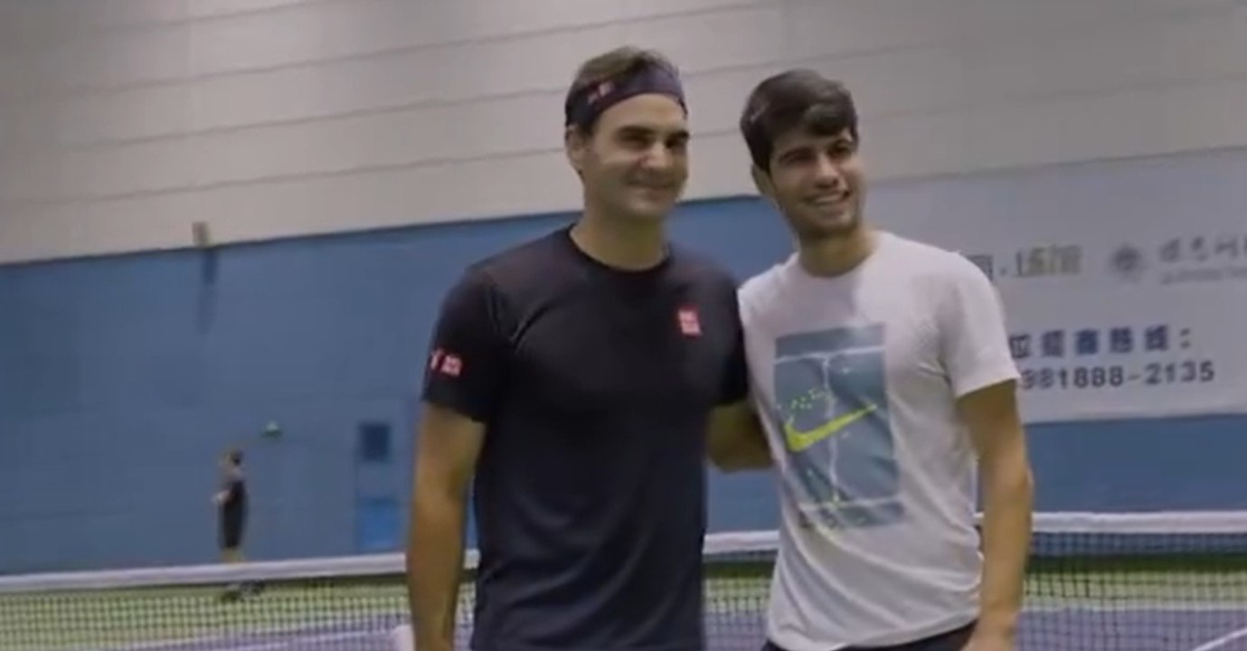 Tennis - Shanghai 2024 - Roger Federer et Carlos Alcaraz ont régalé lors d'un entraînement au Rolex Shanghai Masters