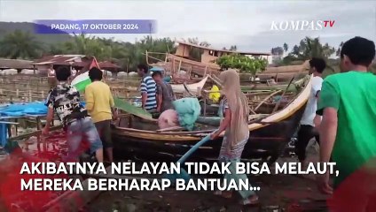 Gelombang Terjang Perahu Nelayan di Padang, Mereka Tak Bisa Melaut dan Harapkan Hal Ini
