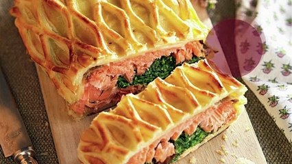Wellington de salmón y espinacas - Cocina Fácil
