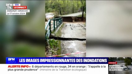 Routes submergées, pont brisé... les images impressionnantes des inondations