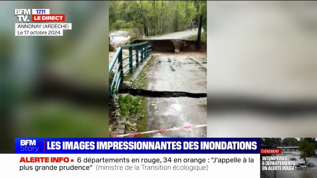 Routes submergées, pont brisé... les images impressionnantes des inondations