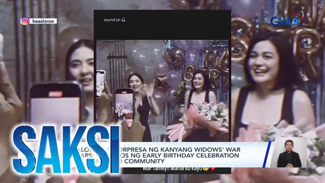Bea Alonzo, sinorpresa ng kanyang Widows' War co-stars; nagdaos ng early birthday celebration kasama ang PWD community | Saksi