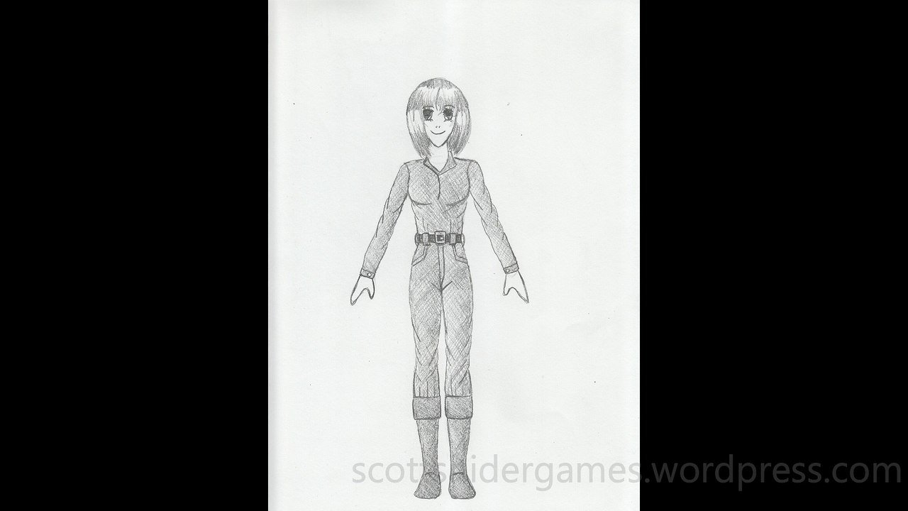 Anime Girl Pencil Sketch Video #2 (10-17-2024)