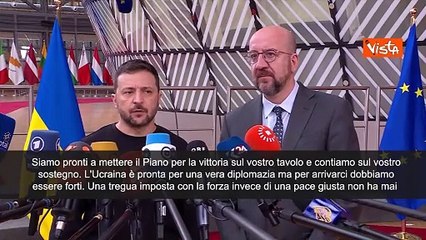 Zelensky a Bruxelles: "Ue sostenga piano vittoria Kiev e lo renda reale"