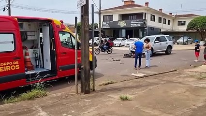 Motociclista sobrevive após grave acidente no bairro Brasília