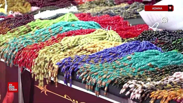 Adana'da 3. tesbih ve doğal taşlar fuarı başladı