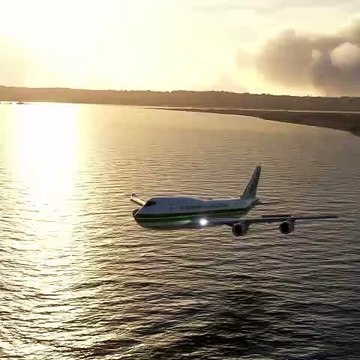 Das Flugzeug Evergreen International vom Typ Boeing 747 suchte nach einer Notlanderoute