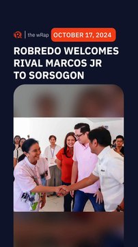 In Bicol, rivals Marcos and Robredo exchange quick hellos
