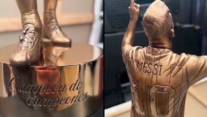 Messi recibe su título 103: Así es el trofeo 'Campeón de campeones' a detalle